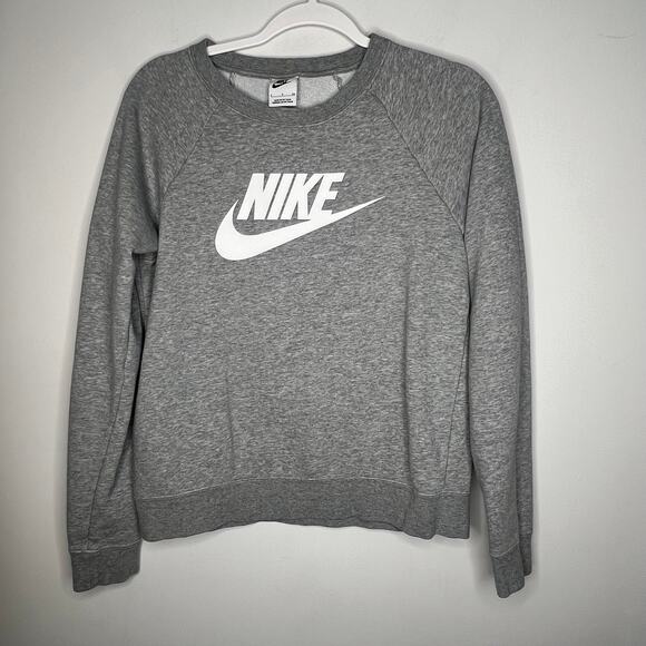 Nike Grey Logo Pullover Sweatshirt Size Small - Picture 2 of 7